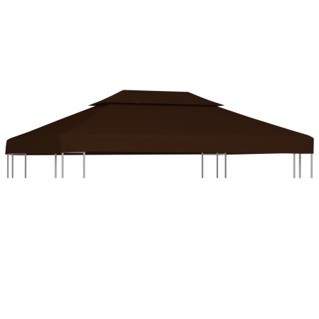 Cobertura gazebo c/ 2 camadas 310 g/m² 4x3 m castanho