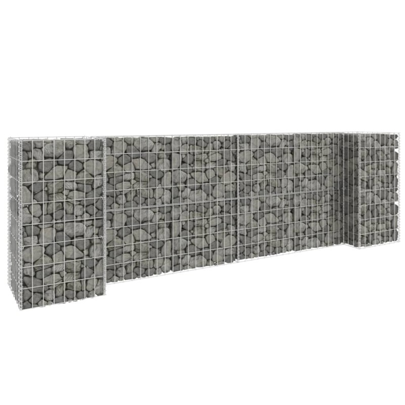 Gabião em forma de H fio de aço 260x40x80 cm-Vasos e floreiras-Home Retail