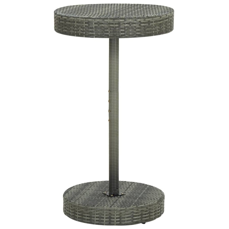 Mesa de jardim 60,5x106 cm vime PE cinzento-Mesas de jardim-Home Retail