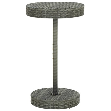 Mesa de jardim 60,5x106 cm vime PE cinzento