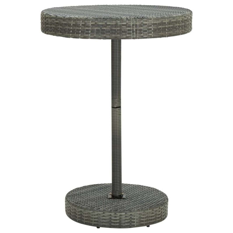 Mesa de jardim 75,5x106 cm vime PE cinzento-Mesas de jardim-Home Retail