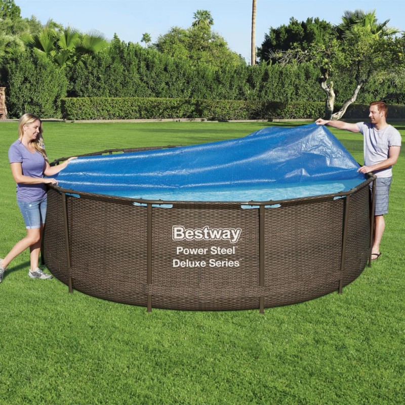 Bestway Cobertura de piscina solar Flowclear 356 cm-Capas para piscinas e plástico para forrar pisos-Home Retail