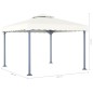 Gazebo 300x300 cm alumínio creme