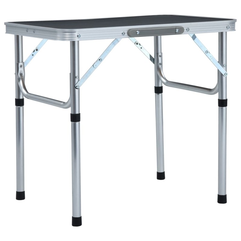 Mesa de campismo dobrável 60x45 cm alumínio cinzento-Mobiliário para campismo-Home Retail