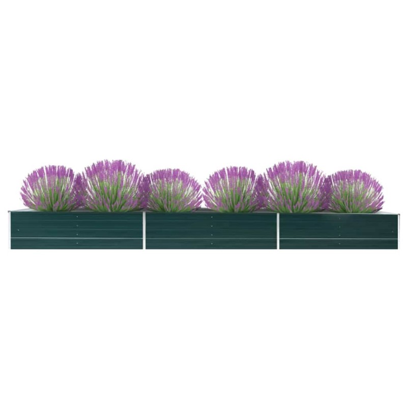 Canteiro elevado de jardim aço galvanizado 480x80x45cm verde-Vasos e floreiras-Home Retail