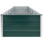 Canteiro elevado de jardim aço galvanizado 480x80x45cm verde