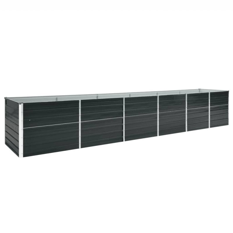 Canteiro jardim elevado 480x80x77cm aço galvanizado antracite-Vasos e floreiras-Home Retail