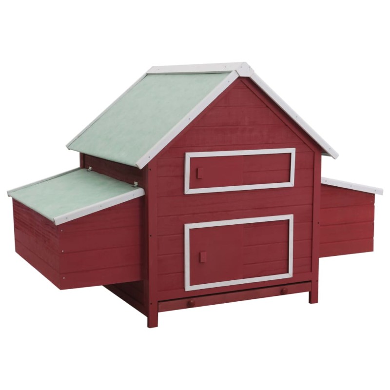 Galinheiro 157x97x110 cm madeira vermelho-Casotas e gaiolas para animais pequenos-Home Retail