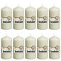 Bolsius Velas cilíndricas 10 pcs 120x58 mm marfim