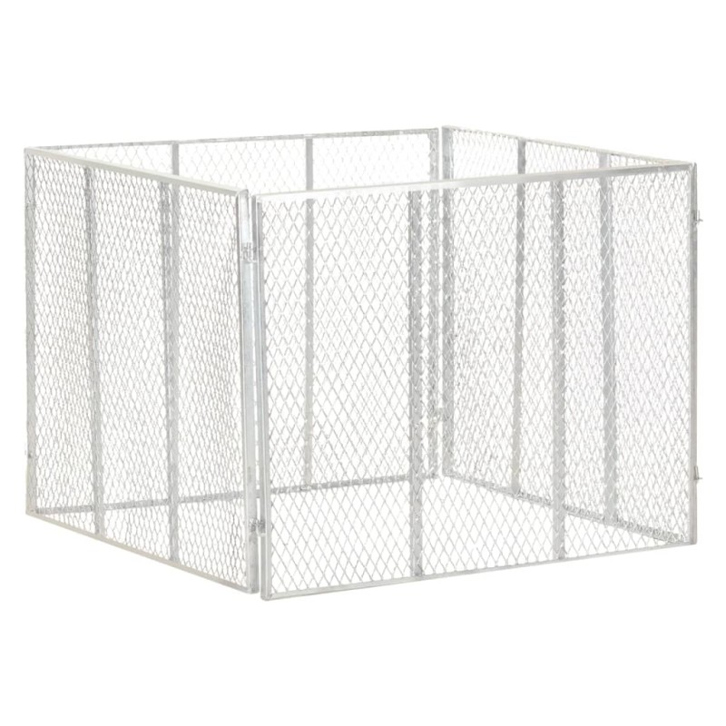 Compostor de jardim 100x100x77 cm ferro galvanizado-Recipientes para compostagem-Home Retail