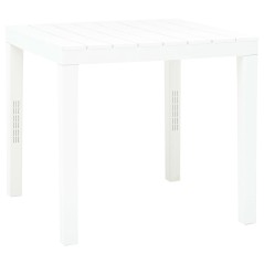 Mesa de jardim 78x78x72 cm plástico branco