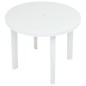 Mesa de jardim 89 cm plástico branco