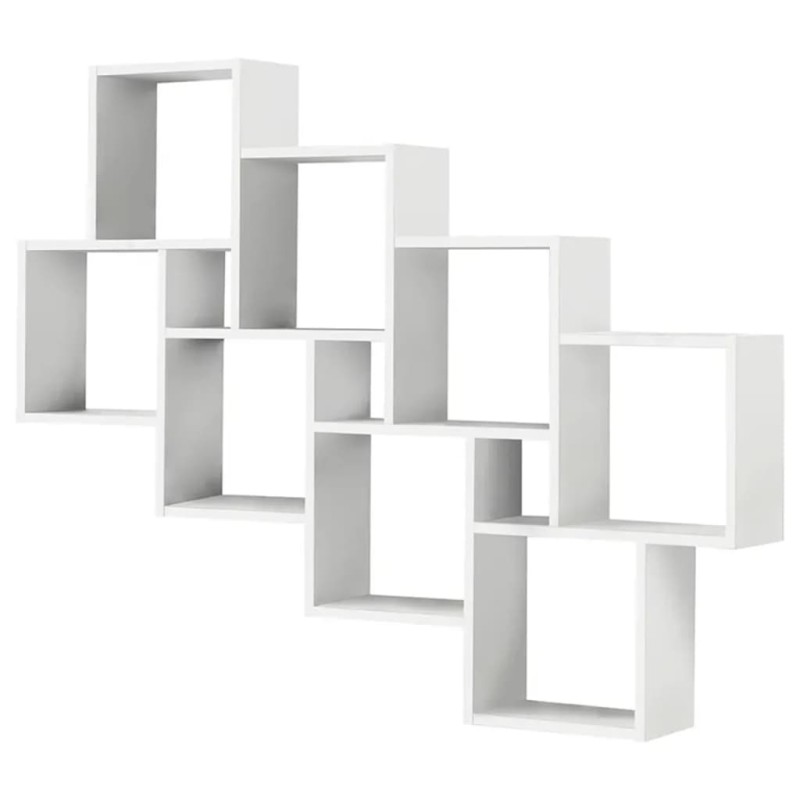 FMD Prateleira de parede com 11 compartimentos branco-Prateleiras-Home Retail