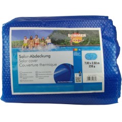 Summer Fun Cobertura solar de piscina oval 700x350 cm PE azul