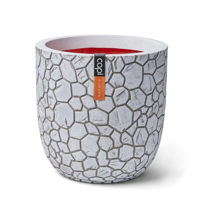 Capi Vaso oval Clay 43x41 cm marfim-Vasos e floreiras-Home Retail