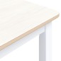 Mesa jantar 114x71x75cm madeira seringueira branco e castanho