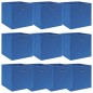 Caixas de arrumação 10 pcs 32x32x32 cm tecido azul