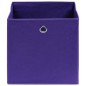 Caixas de arrumação 4 pcs 32x32x32 cm tecido roxo