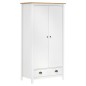 Roupeiro 2 portas Hill 89x50x170 cm pinho maciço branco