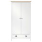 Roupeiro 2 portas Hill 89x50x170 cm pinho maciço branco