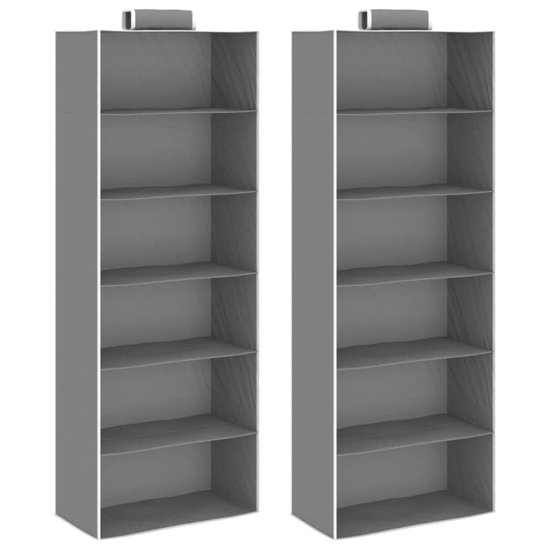 Arrumação suspensa para armário 6 compartimentos 2 pcs tecido-Cabides para vestidos-Home Retail