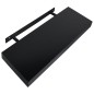 Prateleiras de parede suspensas 2 pcs 40x20x3,8 cm preto