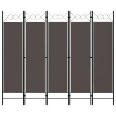 Divisória de quarto com 5 painéis 200x180 cm antracite