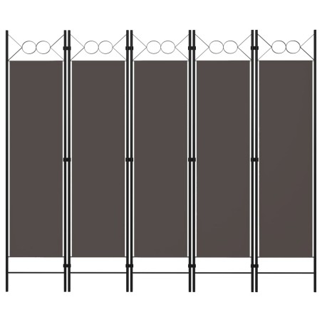 Divisória de quarto com 5 painéis 200x180 cm antracite