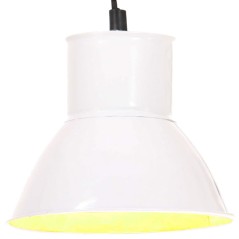 Candeeiro suspenso redondo 25 W 17 cm E27 branco