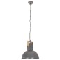 Candeeiro teto industrial redondo 25W 52 cm E27 mangueira cinza