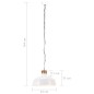 Candeeiro suspenso industrial 42 cm E27 branco