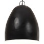 Candeeiro suspenso industrial redondo 25 W 42 cm E27 preto