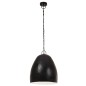 Candeeiro suspenso industrial redondo 25 W 42 cm E27 preto