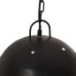 Candeeiro suspenso industrial redondo 25 W 42 cm E27 preto