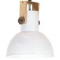 Candeeiro teto industrial redondo 25W 32cm E27 mangueira branco