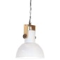 Candeeiro teto industrial redondo 25W 32cm E27 mangueira branco