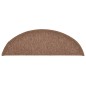 Tapete/carpete para degraus 15 pcs 56x17x3 cm castanho