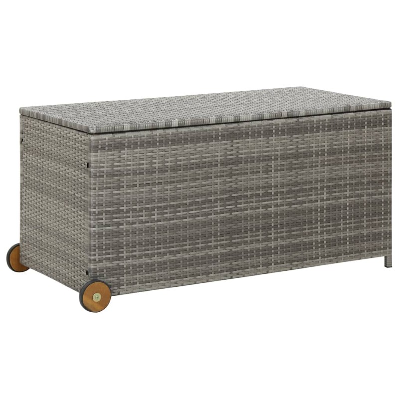 Caixa de arrumação p/ jardim 120x65x61 cm vime PE cinza-claro-Baús para armazenamento exterior-Home Retail