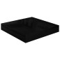 Prateleiras de parede suspensas 4 pcs 23x23,5x3,8cm MDF preto