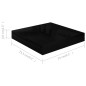 Prateleiras de parede suspensas 4 pcs 23x23,5x3,8cm MDF preto