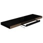 Prateleiras de parede suspensas 4 pcs 80x23,5x3,8cm MDF preto