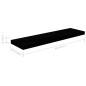 Prateleiras de parede suspensas 2 pcs 90x23,5x3,8cm MDF preto