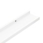 Unidade de prateleiras com rebordo 2 pcs 40x9x3 cm MDF branco