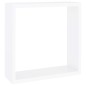 Prateleiras de parede em forma de cubo 3 pcs MDF branco