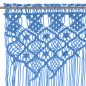 Cortina em macramé 140x240 cm algodão azul