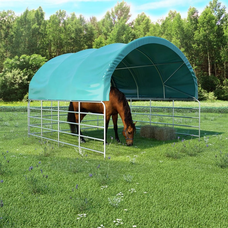 Tenda para gado PVC 3,7x3,7 m verde-Toldos e gazebos-Home Retail