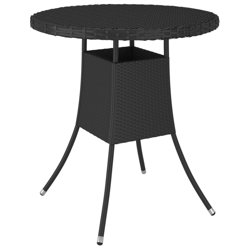 Mesa de jardim 70x70x73 cm vime PE preto-Mesas de jardim-Home Retail