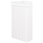 Cesto de canto para roupa suja 60 L bambu branco