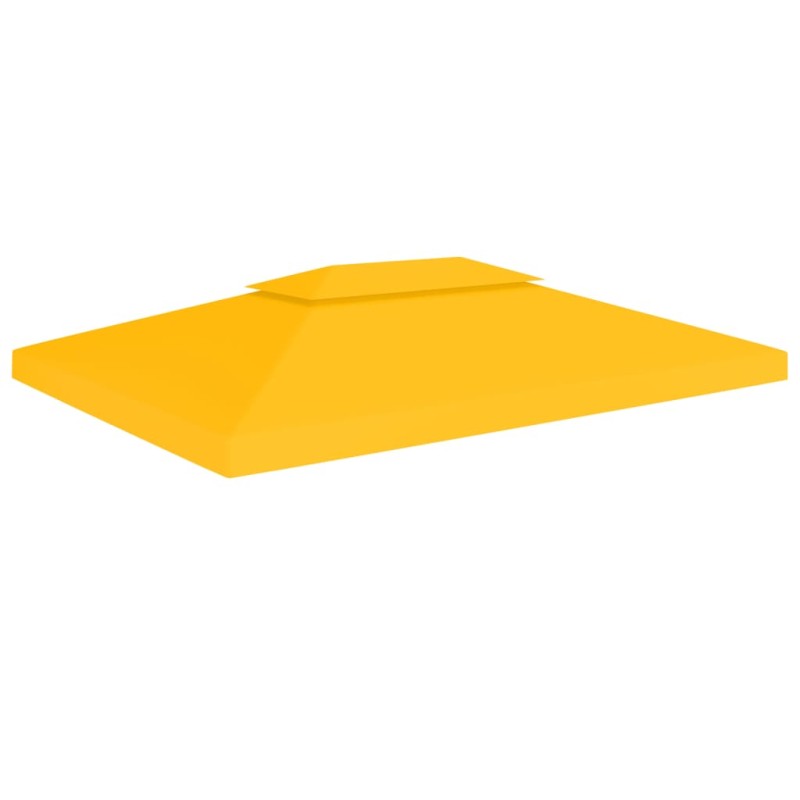 Cobertura de gazebo com 2 camadas 310 g/m² 4x3 m amarelo-Topos para toldos e gazebos-Home Retail