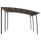 Toldo para-sol de jardim 6x3x2,55 m cinzento-acastanhado